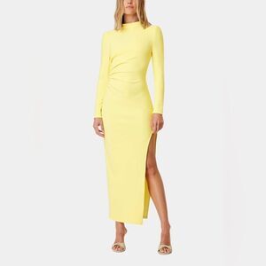 NWT Elliatt Yellow Asymmetrical Nola Maxi Dress